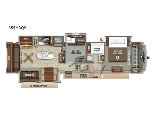 Eagle 355MBQS Floorplan