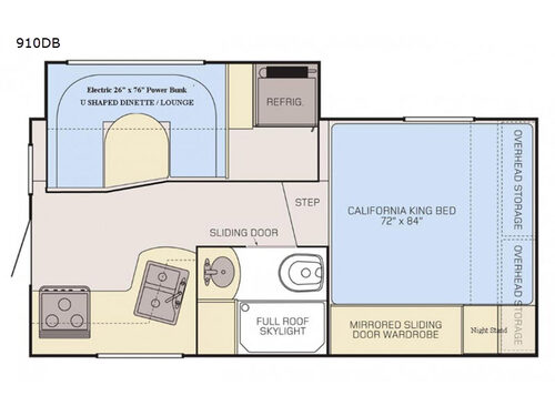 Floorplan - 2017 Adventurer LP (ALP) Adventurer Truck Campers 910DB