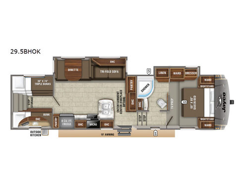 Eagle HT 29.5BHOK Floorplan