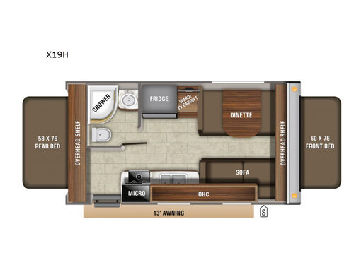 Jay Feather X19H Floorplan
