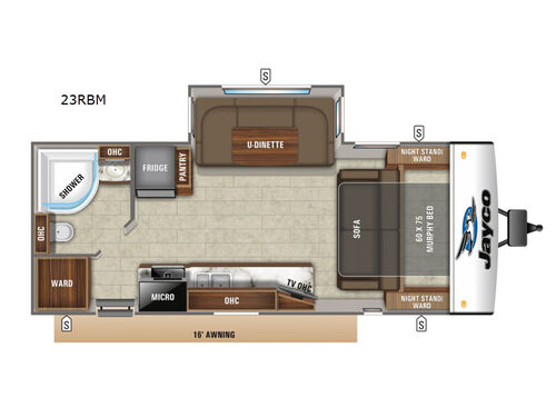 Jay Feather 23RBM Floorplan