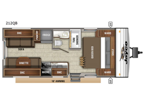 Jay Flight SLX 8 212QB Floorplan
