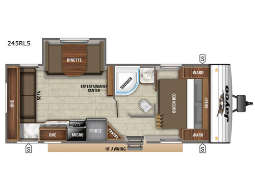 Jay Flight SLX 8 245RLS Floorplan