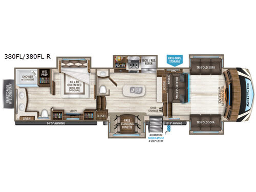 Solitude 380FL Floorplan