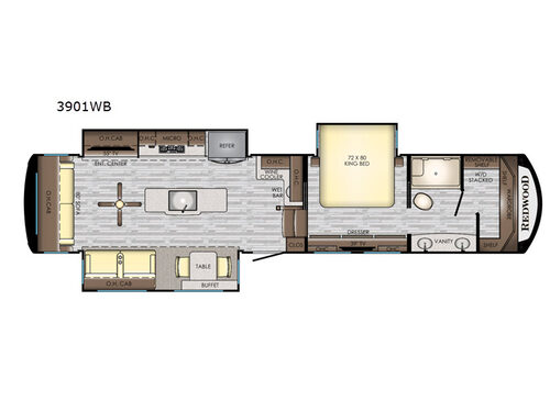 Redwood 3901WB Floorplan