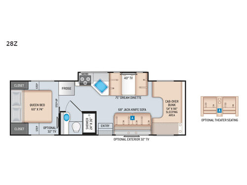 Four Winds 28Z Floorplan