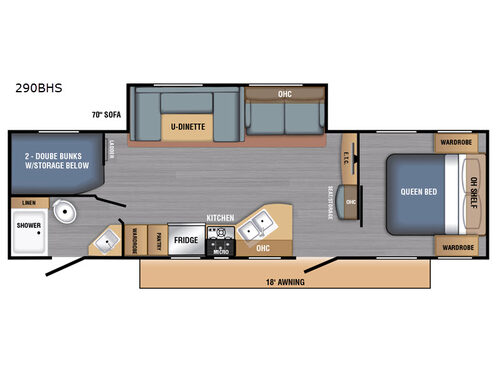 BX Series 290BHS Floorplan