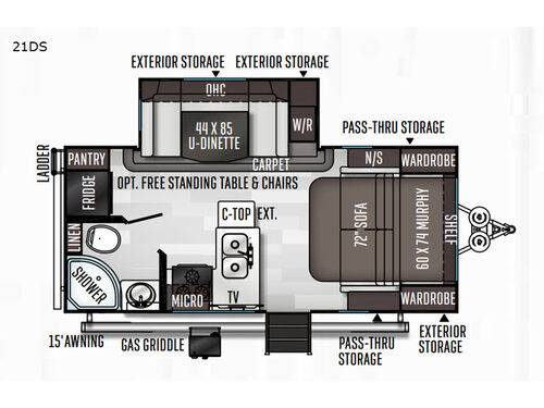 Flagstaff Micro Lite 21DS Floorplan