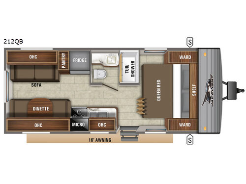 Jay Flight SLX 8 212QB Floorplan
