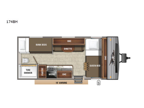 Jay Flight SLX 7 174BH Floorplan