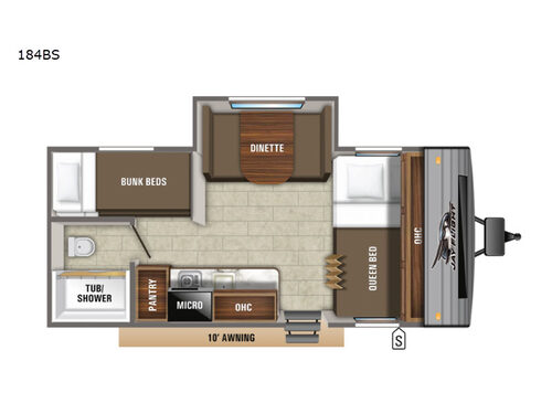 Jay Flight SLX 7 184BS Floorplan