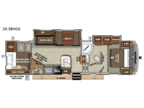 Eagle HT 29.5BHDS Floorplan