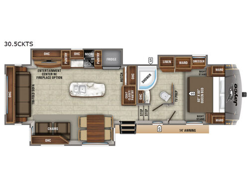 Eagle HT 30.5CKTS Floorplan