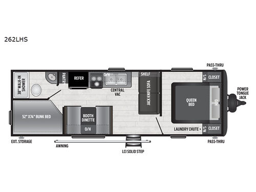 Hideout 262LHS Floorplan