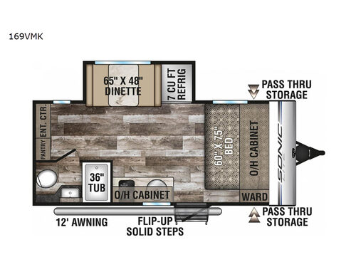 Sonic Lite 169VMK Floorplan