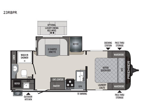 Premier Ultra Lite 23RBPR Floorplan