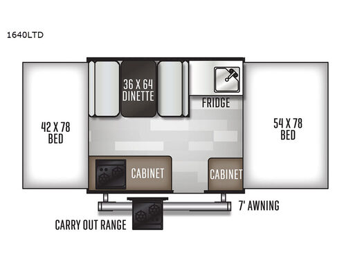 Rockwood Freedom Series 1640LTD Floorplan