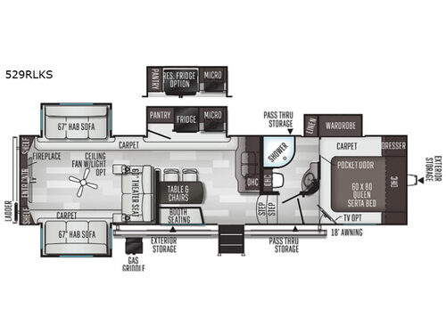 Flagstaff Super Lite 529RLKS Floorplan