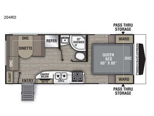 Freedom Express Ultra Lite 204RD Floorplan