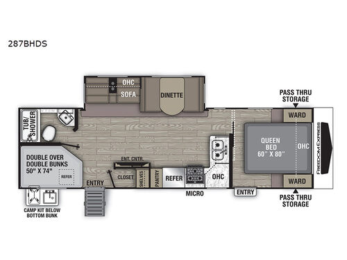 Freedom Express Ultra Lite 287BHDS Floorplan