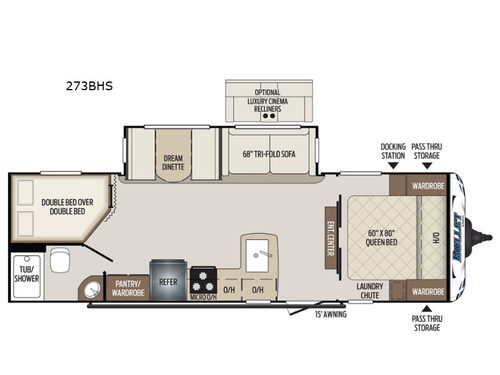 Bullet 273BHS Floorplan