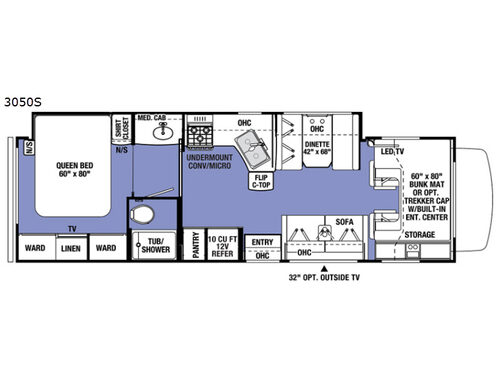 Sunseeker 3050S Ford Floorplan