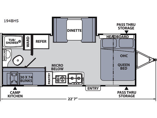 Apex Nano 194BHS Floorplan