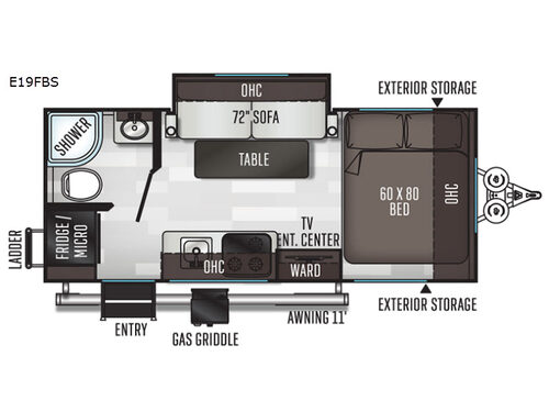 Flagstaff E-Pro E19FBS Floorplan