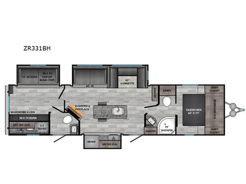 Zinger ZR331BH Floorplan