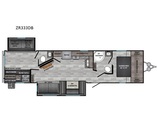 Zinger ZR333DB Floorplan