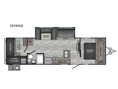 Zinger ZR290KB Floorplan
