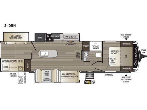 Outback 340BH Floorplan