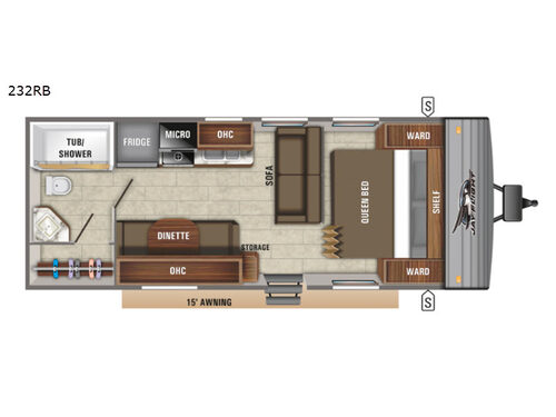 Jay Flight SLX 8 232RB Floorplan