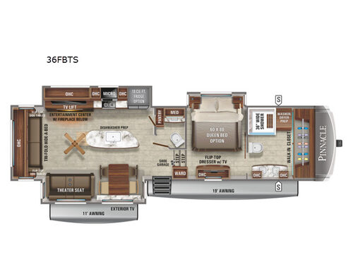 Pinnacle 36FBTS** Floorplan