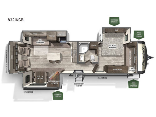 Flagstaff Classic 832IKSB Floorplan