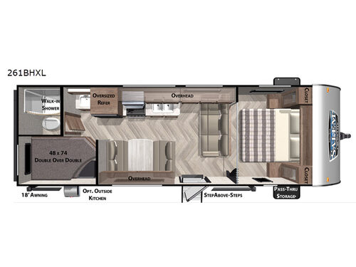 Salem Cruise Lite 261BHXL Floorplan