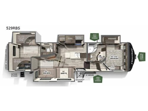 Flagstaff Super Lite 529RBS Floorplan