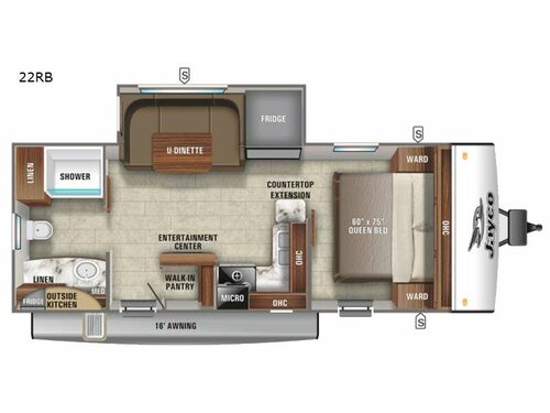 Jay Feather 22RB Floorplan
