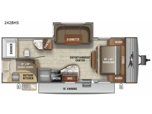 Jay Flight SLX 8 242BHS Floorplan