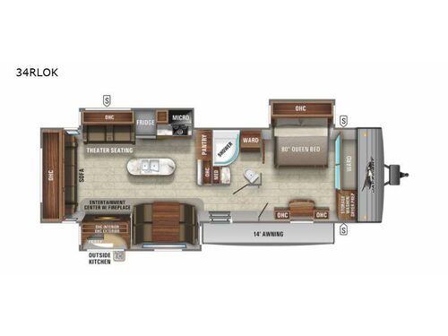 Jay Flight 34RLOK Floorplan