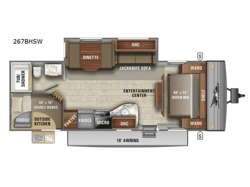 Jay Flight SLX Western Edition 267BHSW Floorplan