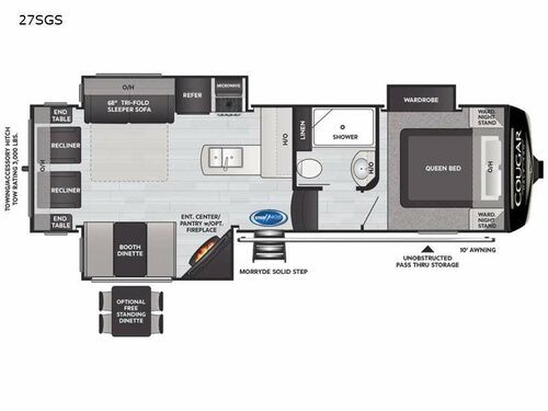 Cougar Half-Ton 27SGS Floorplan
