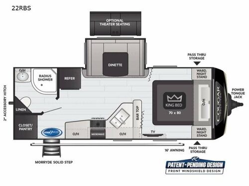Cougar Half-Ton 22RBS Floorplan