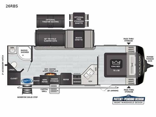 Cougar Half-Ton 26RBS Floorplan