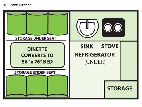 Ranger 10 Front Kitchen Floorplan