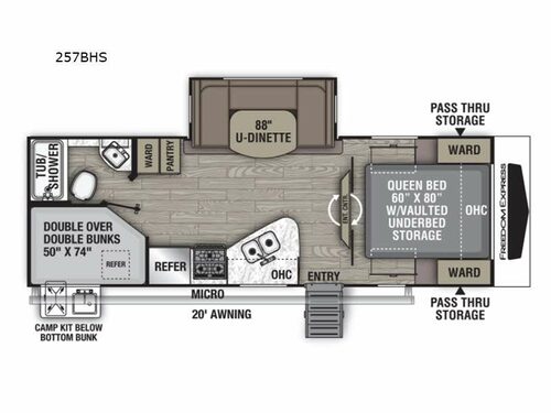 Freedom Express Ultra Lite 257BHS Floorplan