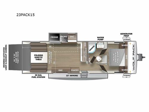Cherokee Wolf Pack 23PACK15 Floorplan