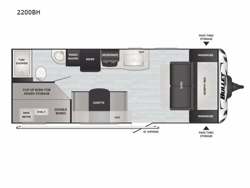 Bullet Crossfire 2200BH Floorplan