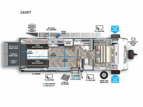 Wildwood FSX 260RT Floorplan