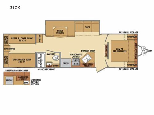 Shasta 31OK Floorplan